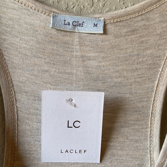 NWT La Clef Women’s Racerback Sleeveless Tank Dress Size Medium - Picture 3 of 14